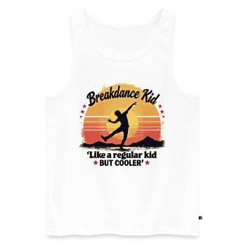 Breakdance Retro Design – Cool Outfit for Dancers - Men's Premium Organic Tank Top - white - Front - AI Model Male 178 light (178cm)