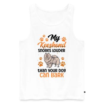 Wolfspitz snores loud Keeshond - Men's Premium Organic Tank Top - white - Front - Michal (187cm)