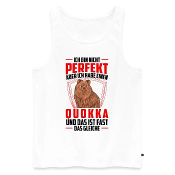 Quokka nicht perfekt Beuteltier Quokka - Männer Premium Bio Tank Top - Weiß - Vorne - AI Model Male 178 light (178cm)