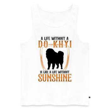Life without Do Khyi Tibetan Mastiff Tibetan Mastiff - Men's Premium Organic Tank Top - white - Front - Michal (187cm)