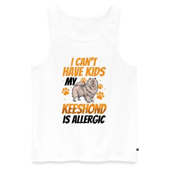 Wolfsspitz allergisch Deutscher Wolfsspitz - Männer Premium Bio Tank Top - Weiß - Vorne - Michal (187cm)