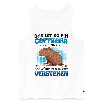 Une telle chose de Capybara Capybara - Débardeur bio Premium Homme - blanc - Devant - Michal (187cm)