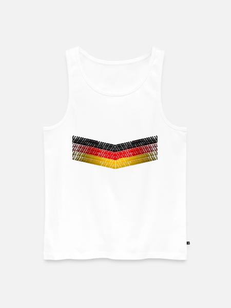 Deutschland Schwarz-Rot-Gold - Männer Premium Bio Tank Top - Weiß