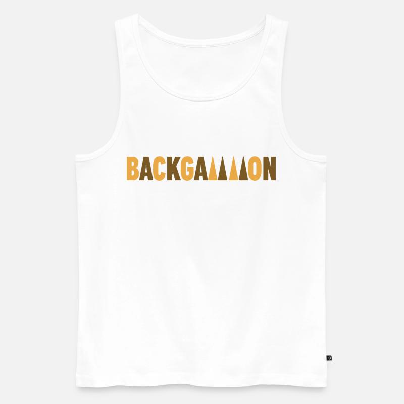 Backgammon - Männer Premium Bio Tank Top - Weiß