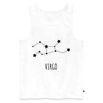 Sternzeichen Jungfrau - Männer Premium Bio Tank Top - Weiß - Vorne - Michal (187cm)