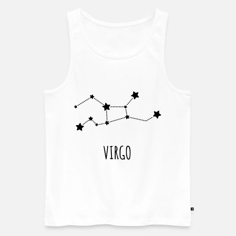 Sternzeichen Jungfrau - Männer Premium Bio Tank Top - Weiß