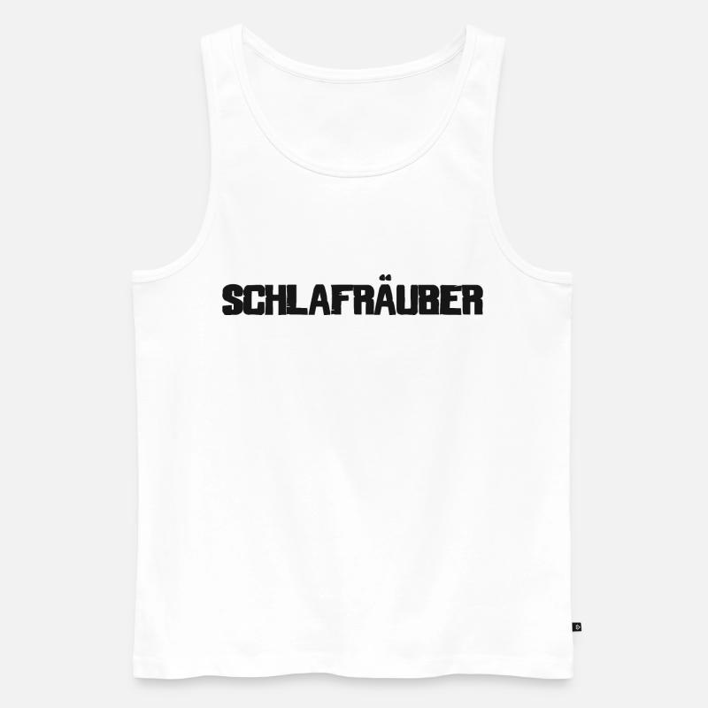 Schlafräuber - Männer Premium Bio Tank Top - Weiß