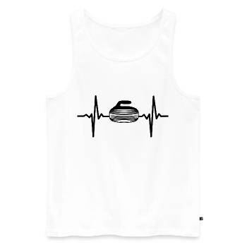Curling - Männer Premium Bio Tank Top - Weiß - Vorne - Michal (187cm)