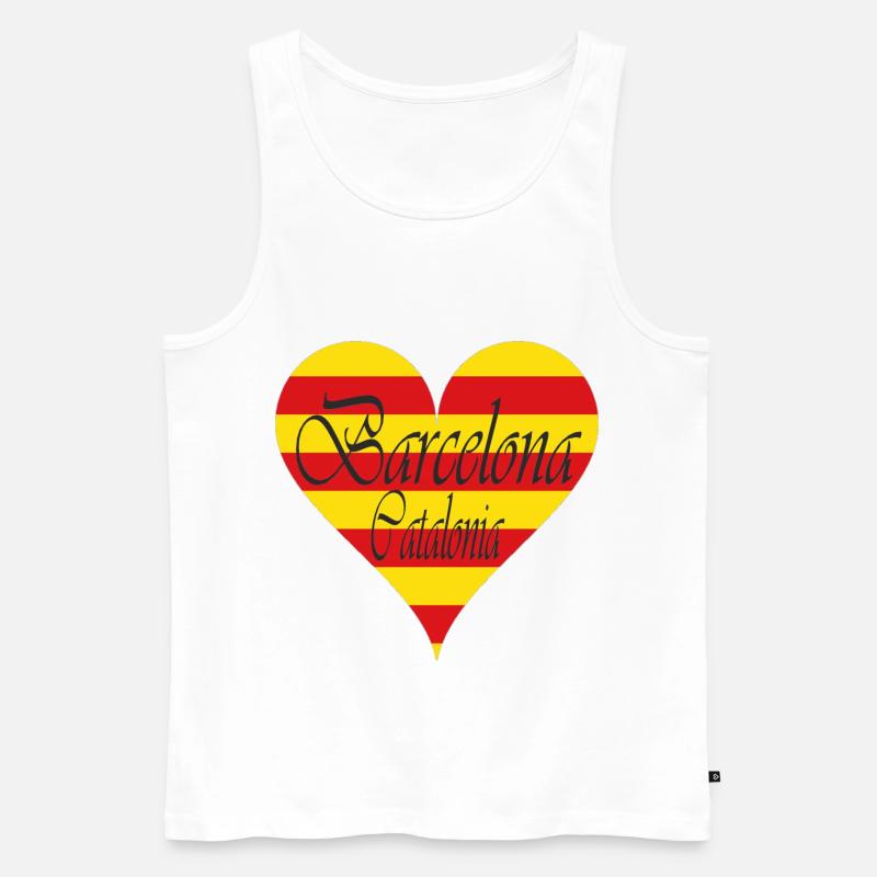 Barcelona Design - Männer Premium Bio Tank Top - Weiß