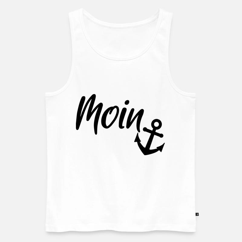 Moin - Männer Premium Bio Tank Top - Weiß