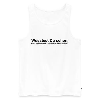Ziegen die keinen Bock haben - Männer Premium Bio Tank Top - Weiß - Vorne - AI Model Male 178 light (178cm)