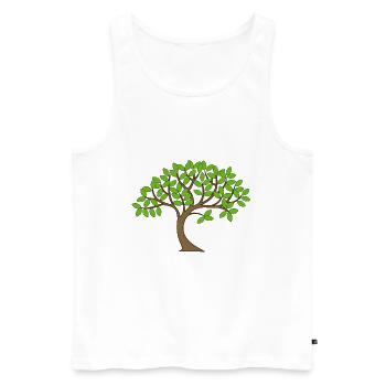 arbre - Débardeur bio Premium Homme - blanc - Devant - Michal (187cm)