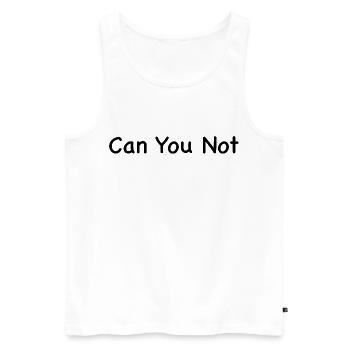 Can you not - Débardeur bio Premium Homme - blanc - Devant - Michal (187cm)