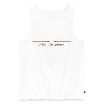 Patience Broken Funny Saying - Men's Premium Organic Tank Top - white - Front - AI Model Male 178 light (178cm)