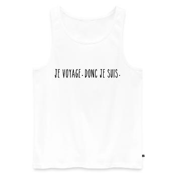 Je Lis Donc Je Suis - Humour Littéraire - Débardeur bio Premium Homme - blanc - Devant - Michal (187cm)