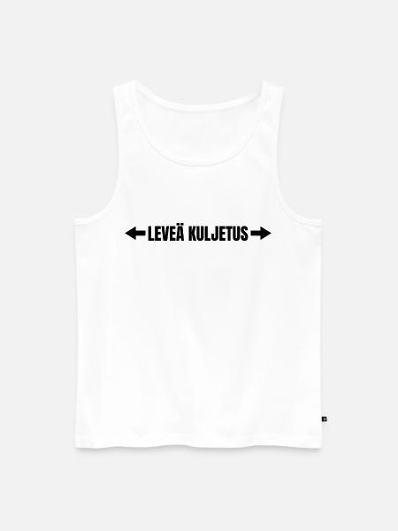 Leveä Kuljetus - Huumori - Miesten premium luomu-tanktoppi - valkoinen