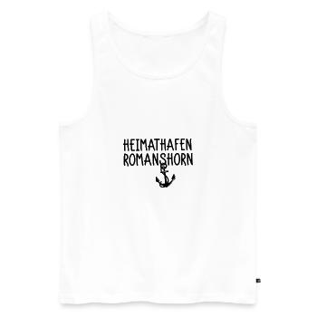 Heimathafen Romanshorn - Männer Premium Bio Tank Top - Weiß - Vorne - AI Model Male 178 light (178cm)