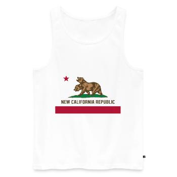 NCR FLAGGE - Männer Premium Bio Tank Top - Weiß - Vorne - AI Model Male 178 light (178cm)