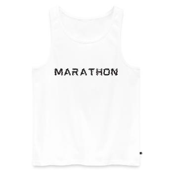 marathon - Men's Premium Organic Tank Top - white - Front - AI Model Male 178 light (178cm)