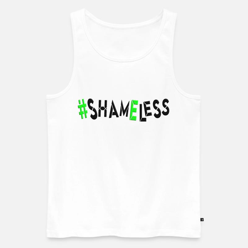 #shameless flagrant unabashed barefaced - Männer Premium Bio Tank Top - Weiß