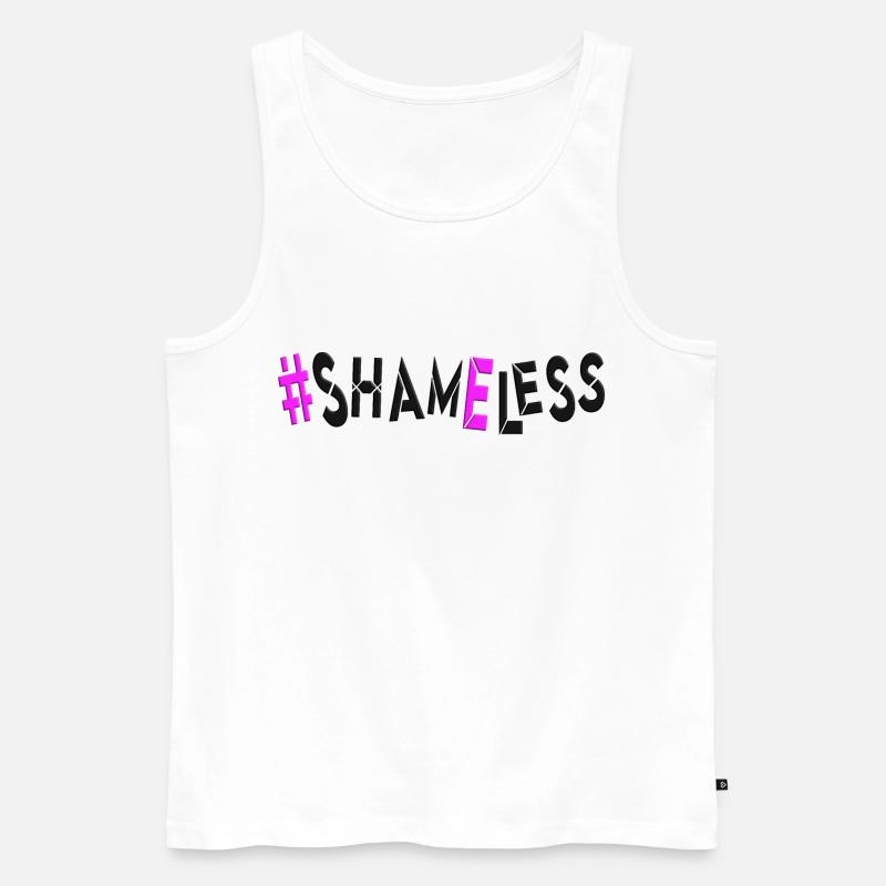 #shameless flagrant unabashed barefaced - Männer Premium Bio Tank Top - Weiß