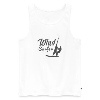 Windsurfen Windsurfing Surfer Geschenk Windsurfer - Männer Premium Bio Tank Top - Weiß - Vorne - AI Model Male 178 light (178cm)