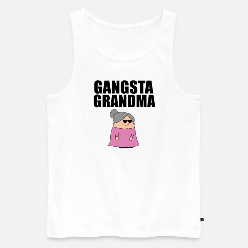 Coolste Großmutter Oma Gangster Geschenk - Männer Premium Bio Tank Top - Weiß