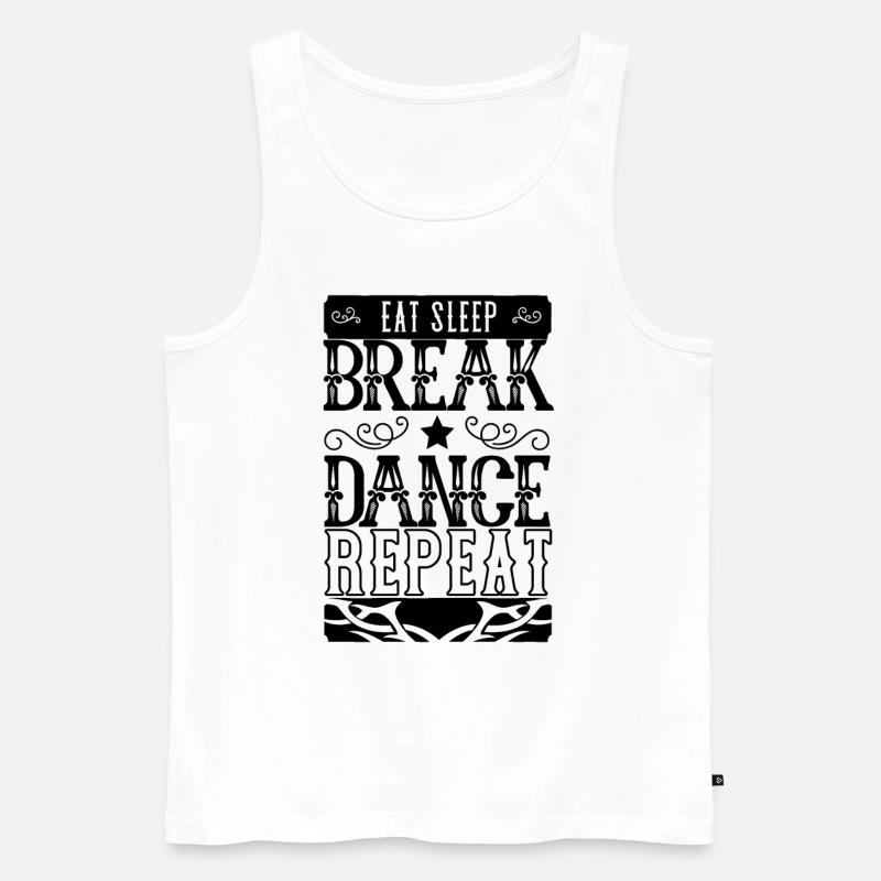 Breakdancing Breakdancer Tanz Geschenk Breakdance - Männer Premium Bio Tank Top - Weiß