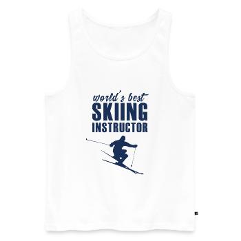 Ski Instructor Skilehrer Ski Coach Skilehrerin Ski - Männer Premium Bio Tank Top - Weiß - Vorne - Michal (187cm)