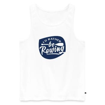 Rowing Boat Rowing Rowing Rowing Rowing Rowing - Men's Premium Organic Tank Top - white - Front - AI Model Male 178 light (178cm)