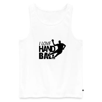Joueur handball handball handball hand ball - Débardeur bio Premium Homme - blanc - Devant - AI Model Male 178 light (178cm)