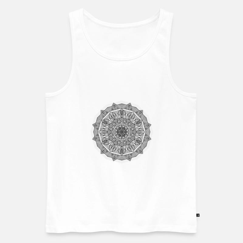 Mandala - Männer Premium Bio Tank Top - Weiß