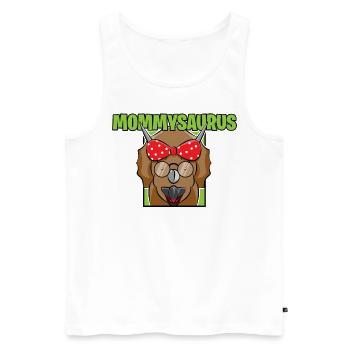 Dinosaur Dino T-Rex Mom Mother Mom Gift - Men's Premium Organic Tank Top - white - Front - Michal (187cm)