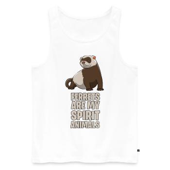 Frettchen Douceurs Drôles Amants Animaux de compagnie Cadeau - Débardeur bio Premium Homme - blanc - Devant - Michal (187cm)