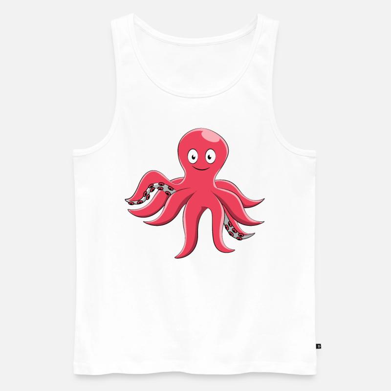 Octopus Octopus Octopus Fish Gift - Men's Premium Organic Tank Top - white