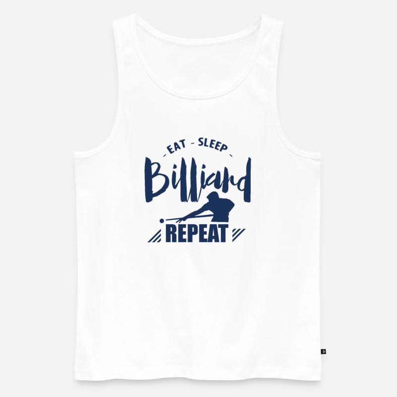 Billiard Billiard Billiard Billiard - Männer Premium Bio Tank Top - Weiß