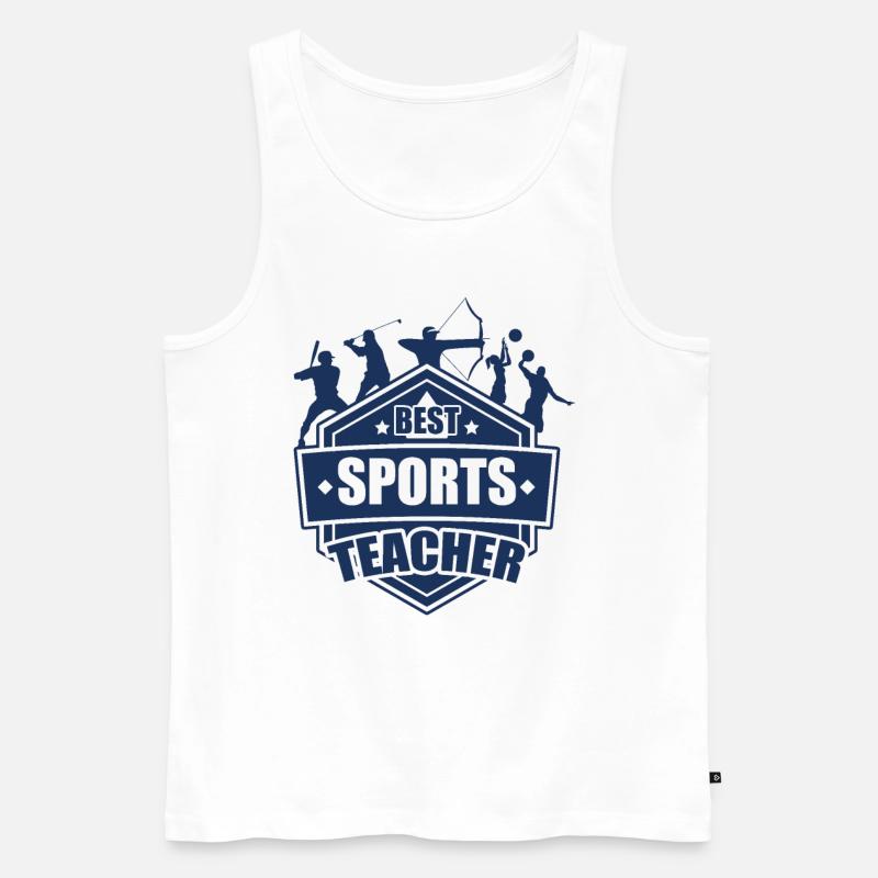 Lehrer Lehrer Lehrer Lehrer - Männer Premium Bio Tank Top - Weiß