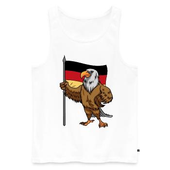 Eagle Bird Germany Flag Countries EU Europe - Men's Premium Organic Tank Top - white - Front - Michal (187cm)