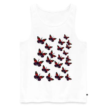 Papillons Insectes Insectes Papillon - Débardeur bio Premium Homme - blanc - Devant - AI Model Male 178 light (178cm)