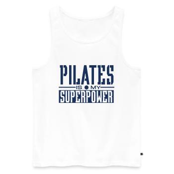 Pilates Trainer - Men's Premium Organic Tank Top - white - Front - AI Model Male 178 light (178cm)