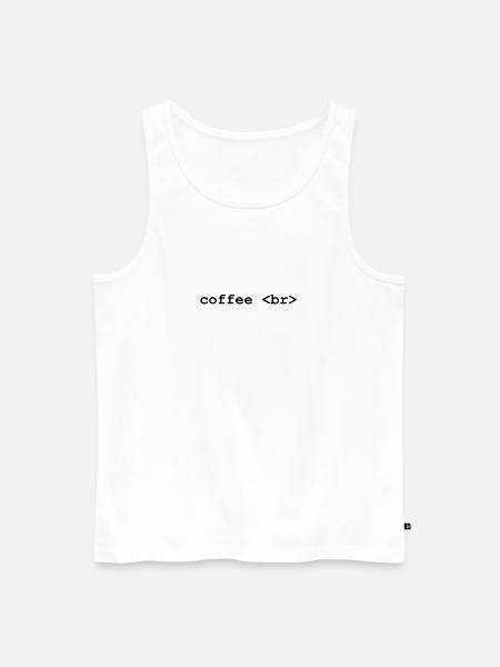 Coffee Break Developer Programmer T-Shirt - Männer Premium Bio Tank Top - Weiß