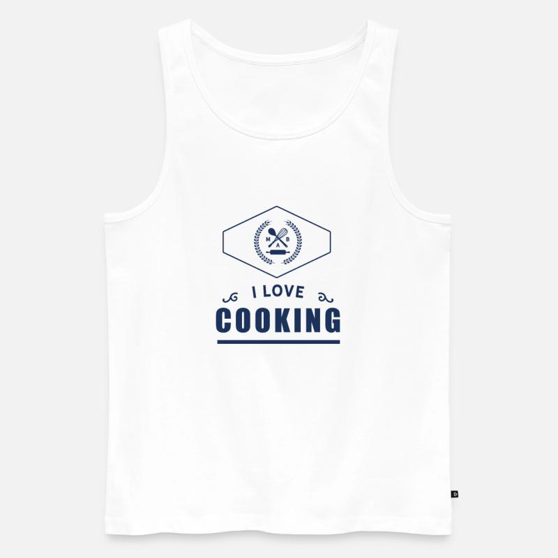 Kochen Kochen Kochen Kochen - Männer Premium Bio Tank Top - Weiß