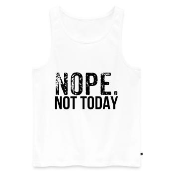 Nope - Men's Premium Organic Tank Top - white - Front - Michal (187cm)