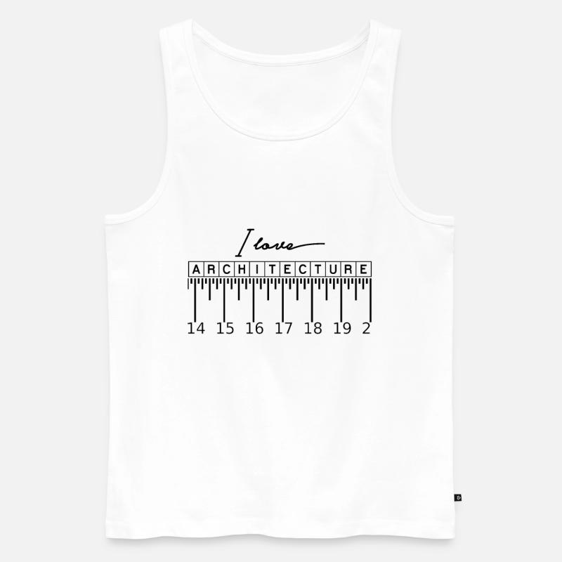 Architecte architecte architecte architecte - Débardeur bio Premium Homme - blanc