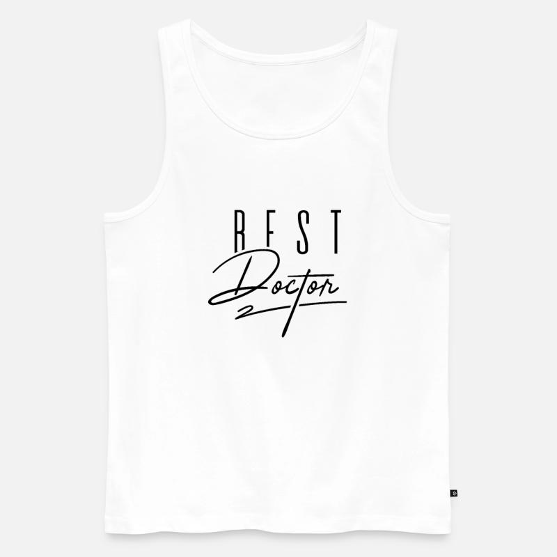 Doktor - Männer Premium Bio Tank Top - Weiß