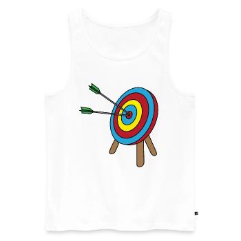 Archery bow and arrow longbow gift - Men's Premium Organic Tank Top - white - Front - Michal (187cm)