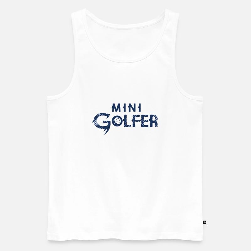 Minigolf Golf Minigolfen Minigolfer Golfen - Männer Premium Bio Tank Top - Weiß