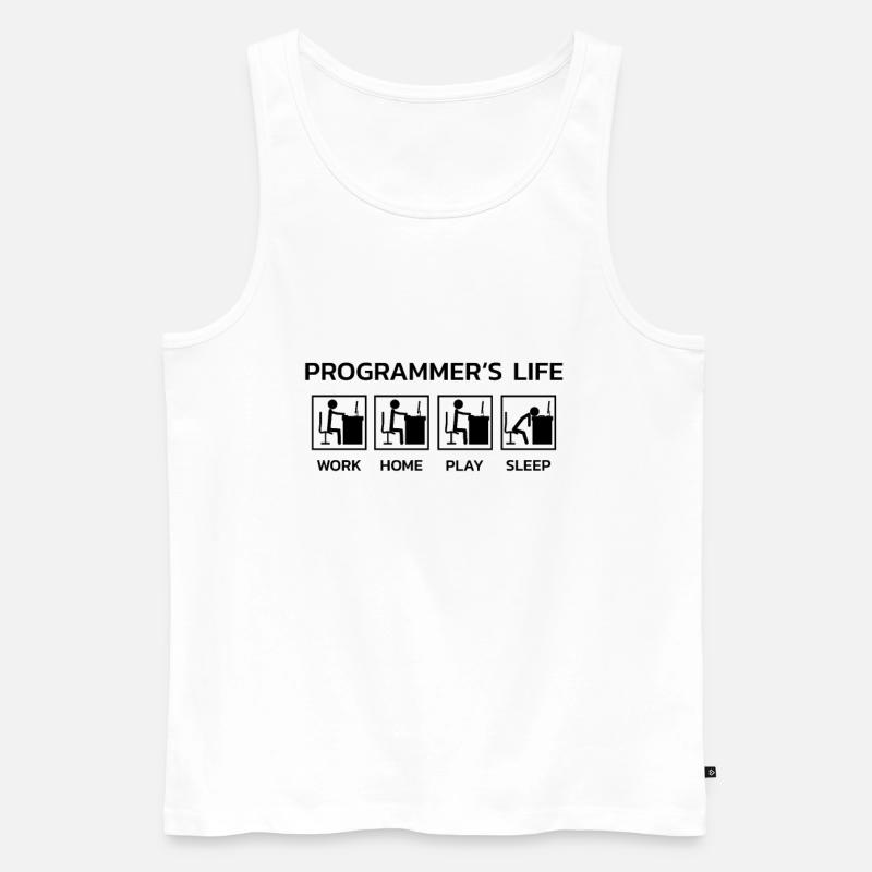 Programmer's Life Programmierer T-Shirt - Männer Premium Bio Tank Top - Weiß