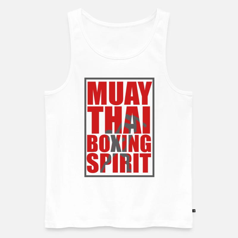 Muay thai - Männer Premium Bio Tank Top - Weiß