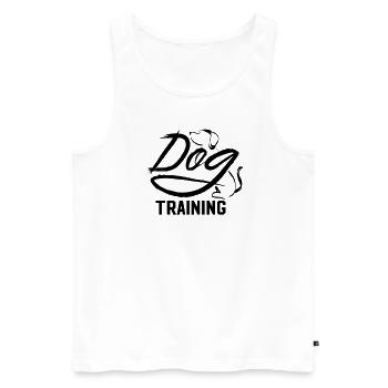 Tricks Hundetraining Hundeschule Hund Hundetrainer - Männer Premium Bio Tank Top - Weiß - Vorne - AI Model Male 178 light (178cm)